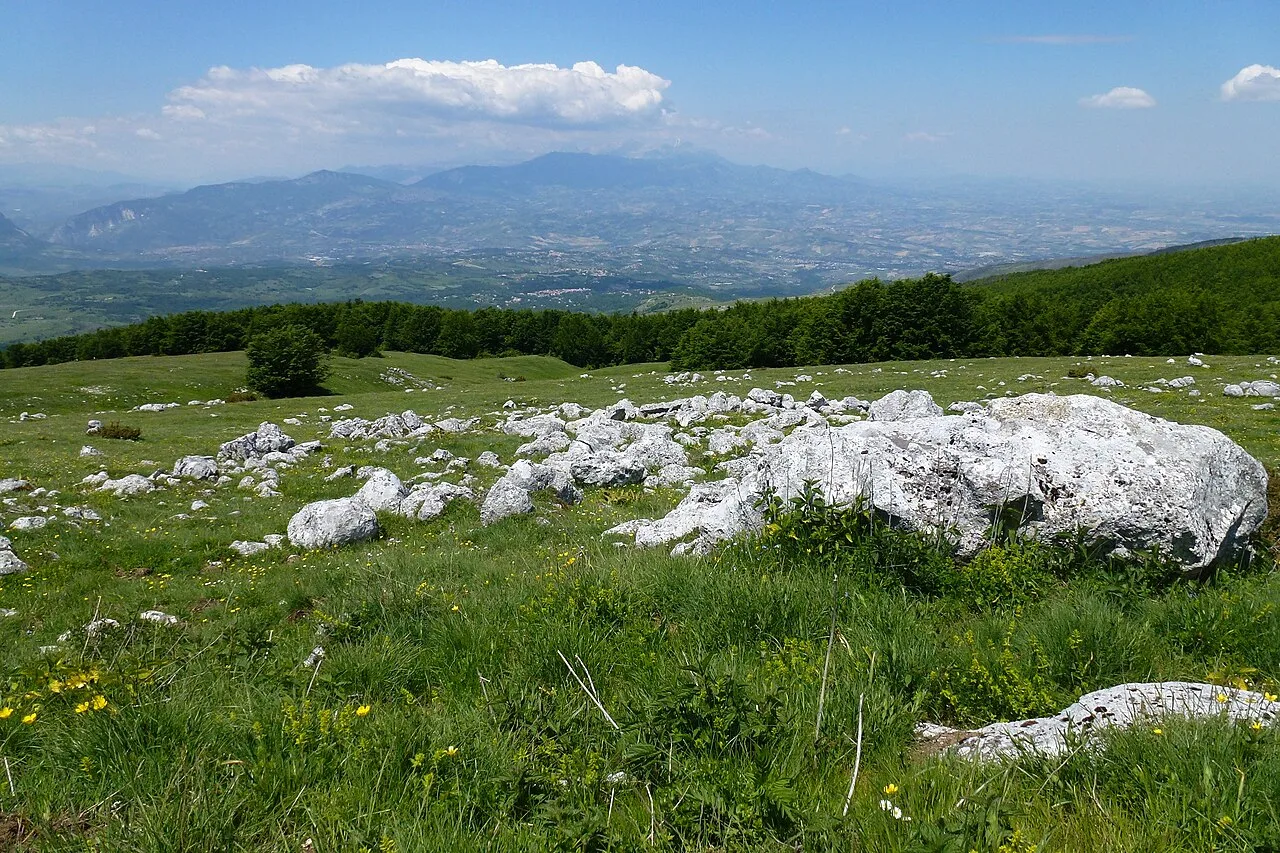 Paesaggio montano della Maiella presso Roccamorice