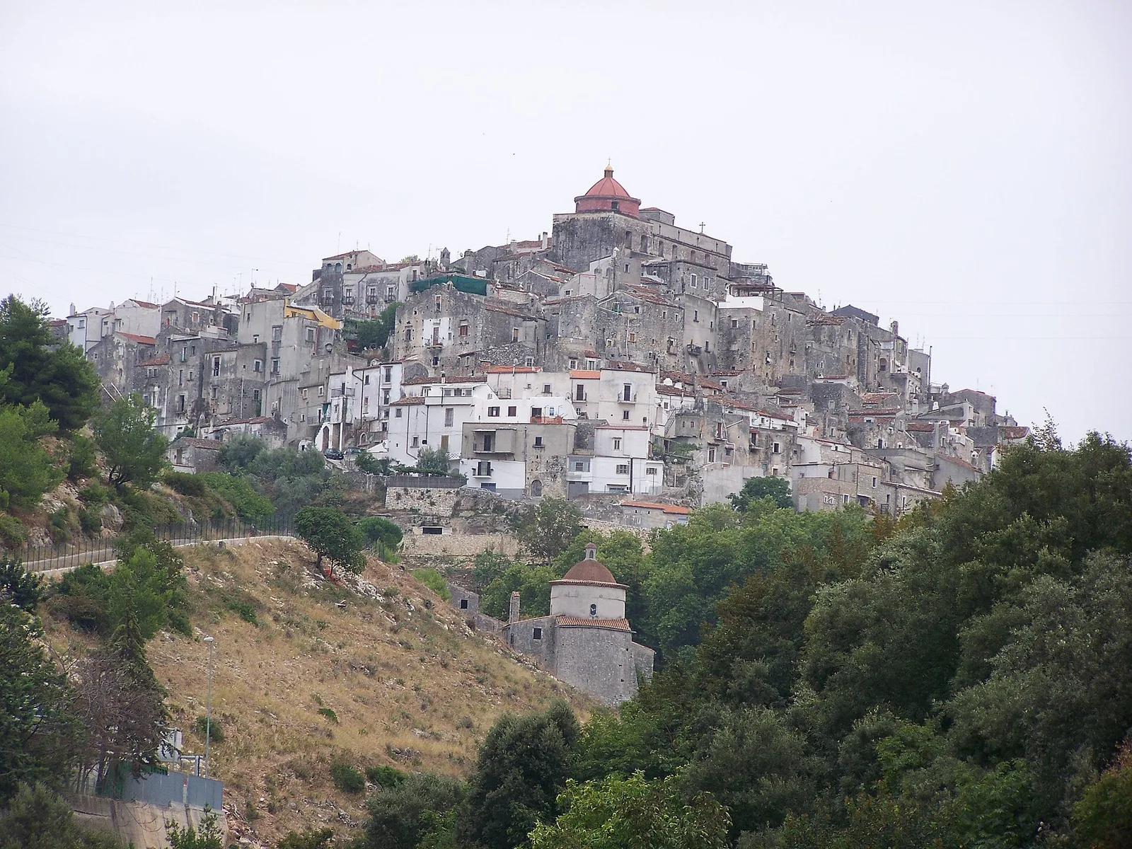 Vico del Gargano circondato dal paesaggio verde del promontorio